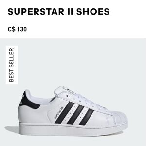 Adidas Superstar Shoes - White and Black Leather Unisex M6/W7
